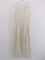 ◇ mysty woman ミスティウーマン ギンガムチェック ロング キャミソールワンピース サイズF ベージュ系 レディース P  【中古】 【1211160001878】のサムネイル
