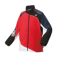ヨネックス YONEX ユニ裏地付ウィンドウォーマーシャツ テニス・バドミントン ウエア（ユニ） （70087）、(496)サンセットレッド