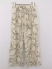 ◇ Bou Jeloud ブージュルード ウエストゴム 総柄 パンツ サイズ38 ライトベージュ系 グレー系 マルチ レディース P  【中古】 【1211160000376】