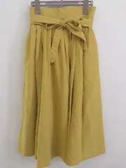 ◇ ◎ MEW'S REFINED CLOTHES タック ロング フレア スカート サイズM イエロー系 レディース P  【中古】 【1211160009294】