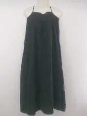 ◇ AMERICAN HOLIC ドット 水玉 ロング キャミソールワンピース サイズL ブラック ホワイト レディース P  【中古】 【1211160008662】