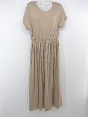 ◇ Bab バブ 半袖 ロング ワンピース サイズF ライトブラウン系 レディース P  【中古】 【1211160008174】