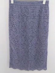 ◇ PROPORTION BODY DRESSING 総レース バックスリット 膝下丈 タイト スカート サイズ2S パープル系 レディース P  【中古】 【1211160009348】