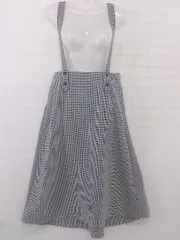 ◇ ◎ coen コーエン チェック サス付き ロング フレア スカート サイズM ホワイト系 ブラック グレー系 レディース P  【中古】 【1211170006702】のサムネイル