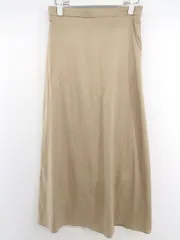 ◇ coen コーエン サテン調 ロング フレア スカート サイズL ベージュ系 レディース P 【中古】 【1211170008409】