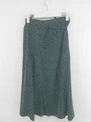 ◇ ◎ Te chichi TERRASSE 総柄 ロング フレア スカート サイズF ダークグレー系 グリーン系 ホワイト レディース P 【中古】 【1211170008041】