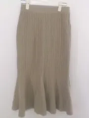◇ AZUL BY MOUSSY リブニット 膝下丈 マーメイド スカート サイズM ベージュ系 レディース P  【中古】 【1211180001230】