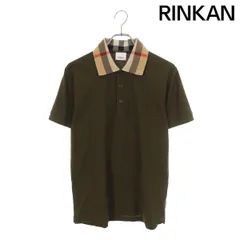 バーバリー  8095923 チェックカラー半袖ポロシャツ メンズ M ※12/28～1/6 発送・問い合わせ遅延