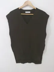 ◇ SENSE OF PLACE by URBAN RESEARCH Vネック ニットベスト サイズF ブラウン レディース P  【中古】 【1211210002329】