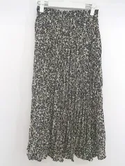 ◇ apart by lowrys 総柄 ロング プリーツ スカート サイズF ブラック系 マルチ レディース P  【中古】 【1211210001452】