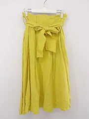 ◇ ◎ Sonny Label URBAN RESEARCH リネン混 膝下丈 ギャザー スカート サイズ38 イエロー系 レディース P  【中古】 【1211210004675】