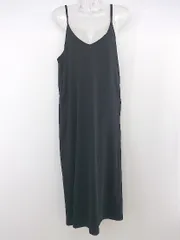 ◇ Alma Design アルマデザイン バックスリット ナロー ロング キャミソールワンピース サイズM ブラック レディース P  【中古】 【1211210004606】
