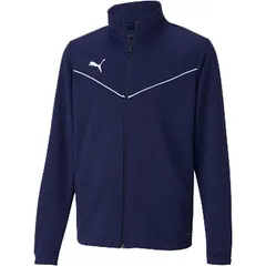 プーマ PUMA TEAMRISE トレーニングジャケット JR トレーニングシャツ (657652)、(06)ﾋﾟｰｺｰﾄ/Pﾎﾜｲﾄ