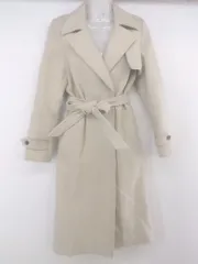 ■ ◎ nano&co ナノアンドコー nano universe 長袖 ロング コート サイズ36 グレージュ系 レディース P  【中古】 【1211220001541】