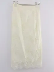 ◇ ROPE PICNIC ロペピクニック 総レース ロング タイト スカート サイズ36 アイボリー系 レディース P  【中古】 【1211230002217】