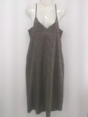 ◇ ABAHOUSE ecru チェック ロング キャミソールワンピース ブラウン系 ベージュ系 マルチ レディース P  【中古】 【1211240003013】のサムネイル