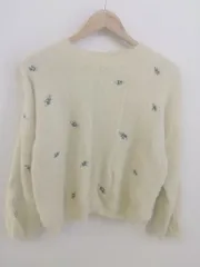 ◇ Sonny Label サニーレーベル URBAN RESEARCH シャギー 刺繍 長袖 ニット セーター サイズF アイボリー系 レディース P  【中古】 【1211240007288】