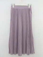 ◇ Re:EDIT リエディ スウェード調 ロング プリーツ スカート サイズSC パープル系 ピンク系 レディース P  【中古】 【1211290000963】