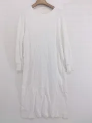 ◇ BEAUTY & YOUTH UNITED ARROWS サイドスリット 長袖 膝下丈 ワンピース ホワイト系 レディース P  【中古】 【1211290002462】