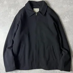 00s LLBean サテン ライナー フルジップ ウール ジャケット XL / 00年代 オールド LLビーン エルエルビーン ブラック 黒 スイングトップ
