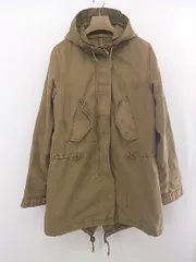 ■ Bellerose ベルローズ フェイクファー ライナー 長袖 ヴィンテージ モッズ コート サイズ2 ベージュ系 レディース P  【中古】 【1212010000850】