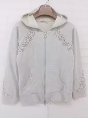 ◇ Apuweiser-riche アプワイザー リッシェ ビジュー付 長袖 ジップアップ パーカー サイズ2 グレー レディース P  【中古】 【1212010000157】のサムネイル