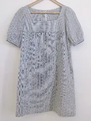 ◇ Simplicite シンプリシテェ 刺繍 柄 半袖 ミニ ワンピース ホワイト系 ネイビー レディース P  【中古】 【1212020002813】