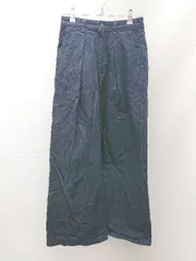 ◇ ジーユー GU タック ワイド パンツ デニム サイズM ネイビー レディース E  【1212020008068】