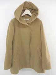 ◇ Samansa Mos2 blue サマンサモスモス ブルー 長袖 フード コート サイズM キャメル系 レディース P  【中古】 【1212020005562】