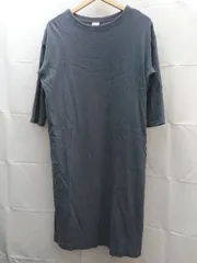 ◇ URBAN RESEARCH DOORS 無地　Uネック 長袖 ロング ワンピース サイズOne グレー レディース E  【1212020015059】