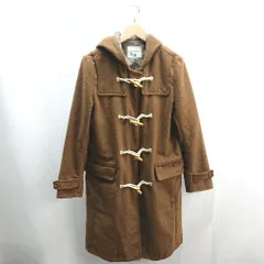 ◇ Sevendays＝Sunday フード付き　ポケット付き 長袖 ダッフルコート サイズL キャメル レディース E  【1212020021050】