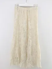◇ chocol raffine robe ウエストゴム レース ロング ギャザー スカート サイズF アイボリー レディース P  【中古】 【1212050002814】