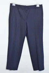 【199180】theory セオリー  ウールパンツ　トリアセテート混　TREECA3　テーパードパンツ  10 ネイビー