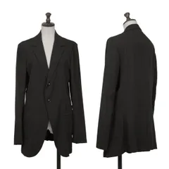 Y's ウールレーヨン2Bジャケット 黒2