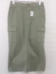 ◇ SOMETHING サムシング EDWIN エドウイン ストレッチ 膝下丈 タイト スカート サイズS カーキ系 レディース P  【中古】 【1212050003774】のサムネイル