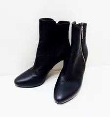 【199196】EMPORIO ARMANI エンポリオアルマーニ  レザー　ショートブーツ  36 ブラックのサムネイル