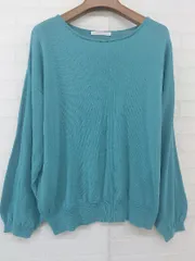 ◇ chocol raffine robe ショコラ フィネ ローブ 長袖 ニット カットソー サイズF ブルー系 レディース P  【1212080000309】