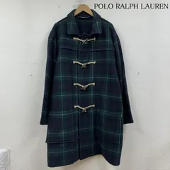 ポロラルフローレン 90s タイ製 三角タグ ブラックウォッチ チェック ロング ダッフル コート メンズ LL ISItems【USED】【古着】【中古】50150122のサムネイル