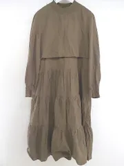 ◇ w closet ダブルクローゼット 長袖 ロング ワンピース サイズM カーキ系 レディース P  【中古】 【1212070003341】のサムネイル