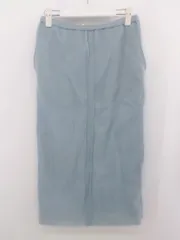 ◇ Rie Miller リエミラー シアー ダンボール 膝下丈 タイト スカート サイズ38 ブルー レディース P  【中古】 【1212090000955】