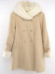 ■ MAJESTIC LEGON マジェスティックレゴン フェイクファー 長袖 コート サイズM キャメル レディース P  【中古】 【1212100001262】のサムネイル
