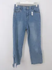 ◇ Bou Jeloud ブージュルード 裾スリット ストレッチ デニム ジーンズ パンツ サイズ38 ブルー系 レディース P  【1212130000945】