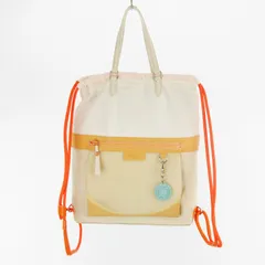 コールハーン COLE HAAN ZERO GRAND ゼログランド 2WAY トートバッグ リュックサック オフホワイト オレンジ ナイロン レザー 鞄