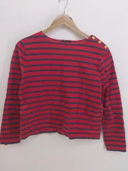 ◇ Le Minor ルミノア フランス製 ボーダー 長袖 Tシャツ カットソー レッド系 ネイビー レディース P  【中古】 【1212130002963】