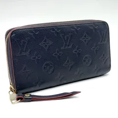 Louis Vuitton ルイヴィトン / モノグラム アンプラント / ジッピーウォレット / マリーヌ ルージュ ネイビー ブルー 紺 青 / レディース / 長財布 財布 ラウンドファスナー / M62121