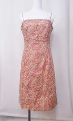 【201294】BCBG MAXAZRIA ビーシービージーマックスアズリア  キャミソール　タイトワンピース　バラ柄　スパンコール  4