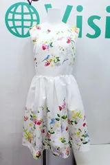 【206414】Chesty チェスティ  ノースリーブワンピース 花柄プリント  0 ホワイト