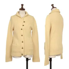 マークジェイコブスMARC JACOBS ウールショールカラーニットカーディガン イエローベージュS