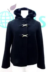 【201215】UNIVERVAL MUSE ユニバーバル ミューズ  ウール フード付き 2WAY ショートコート