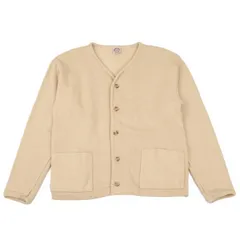 ノースマリンドライヴNORTH MARINE DRIVE コットンパッチポケットスウェットカーディガン ベージュM位